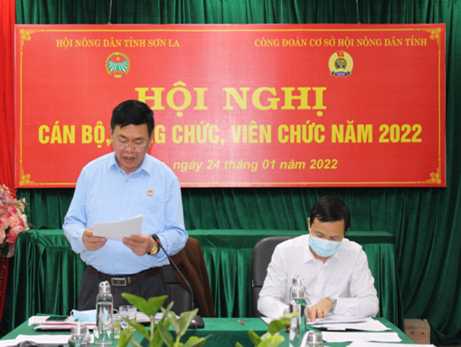 Hội Nông dân tỉnh Sơn La tổ chức Hội nghị, cán bộ, công chức, viên chức năm 2022