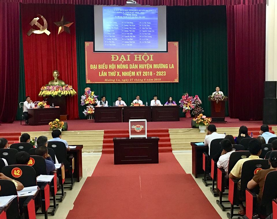 Tổ chức thành công Đại hội Đại biểu Hội Nông dân huyện Mường La  lần thứ X, nhiệm kỳ 2018 - 2023